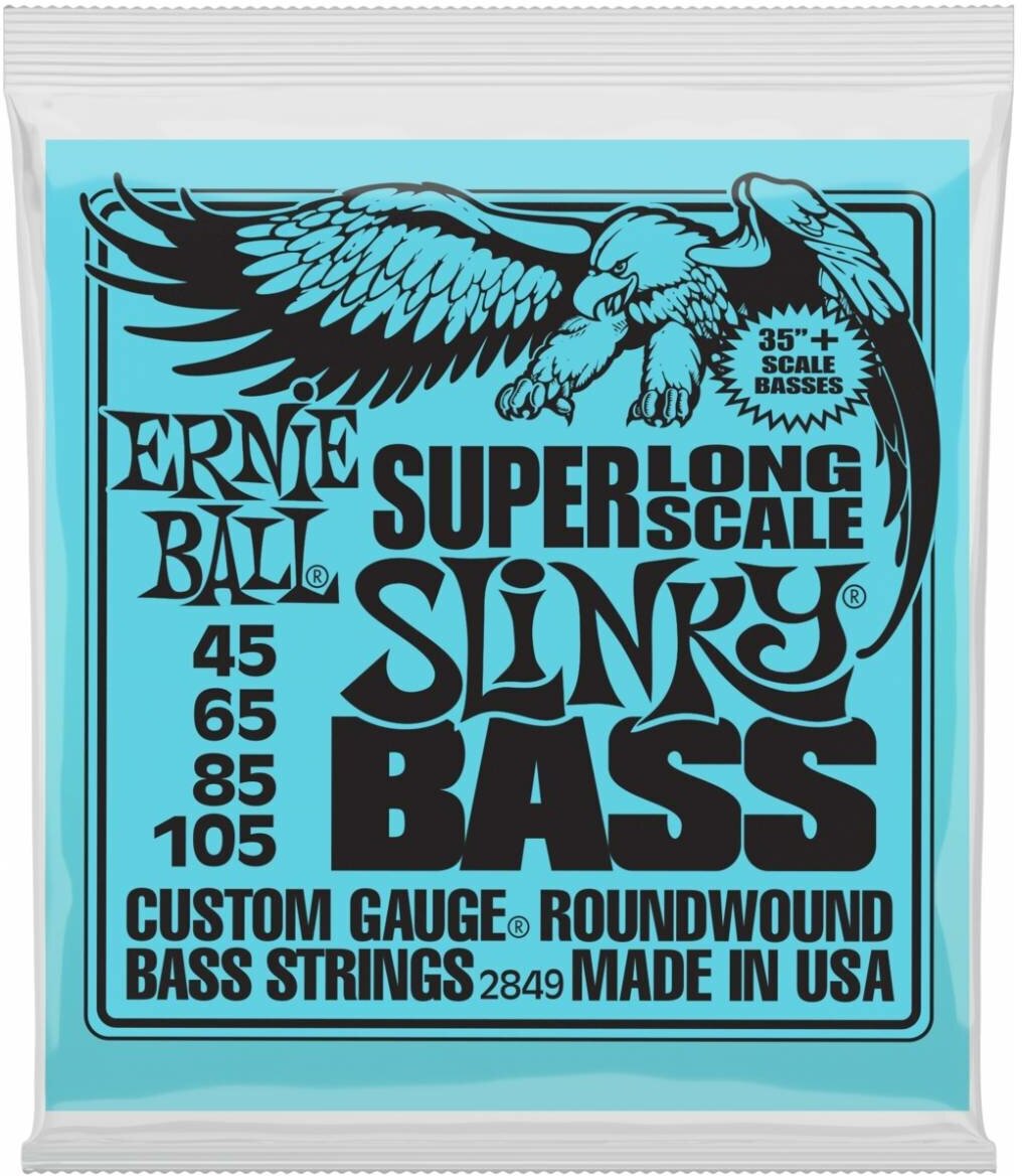 ERNIE BALL 2849 Nickel Wound Long Scale Slinky 45-105 - Струны для бас-гитары