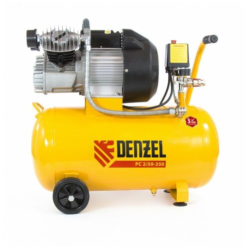 Компрессор масляный Denzel PC 2/50-350, 50 л, 2.2 кВт компрессор denzel dс 20 квт