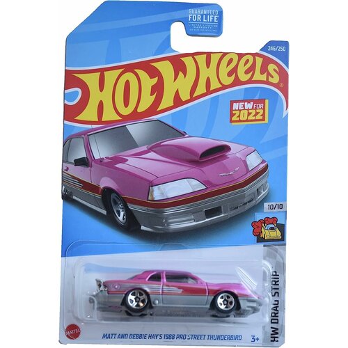 Машинка детская Hot Wheels игрушка коллекционная 1:64 Matt and Debbie Hay's 1988 Pro Street Thunderbird