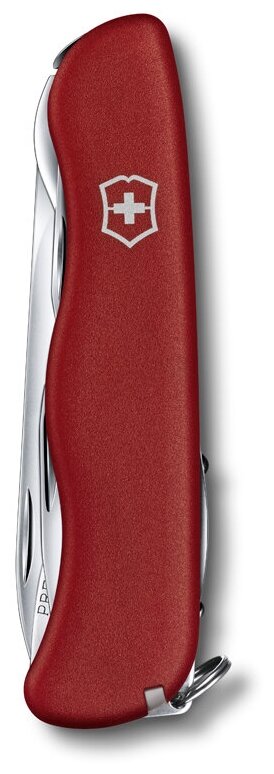 Нож Victorinox Picknicker, 111 мм, 11 функций, с фиксатором лезвия, красный