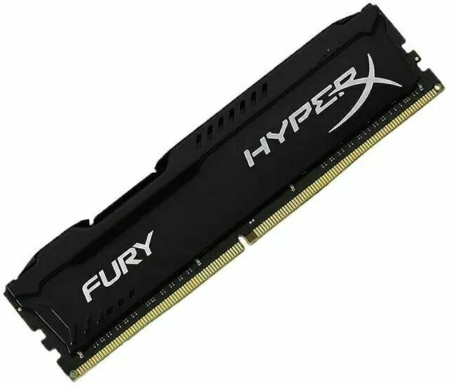 Модуль памяти HyperX Fury DDR3 DIMM 1600MHz PC3-12800 CL10 - 8 ГБ HX316C10F/8 черный