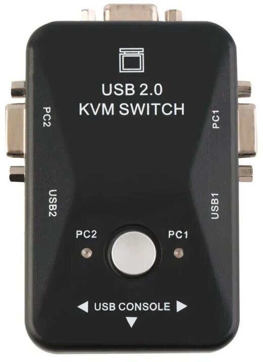 KVM переключатель KVM-21UA USB (управление несколькими ПК одним монитором клавиатурой и прочим)