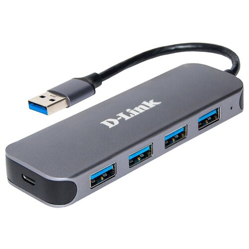 USB-концентратор D-Link DUB-1341/C, разъемов: 4, черный концентратор d link dub 1341 c2a