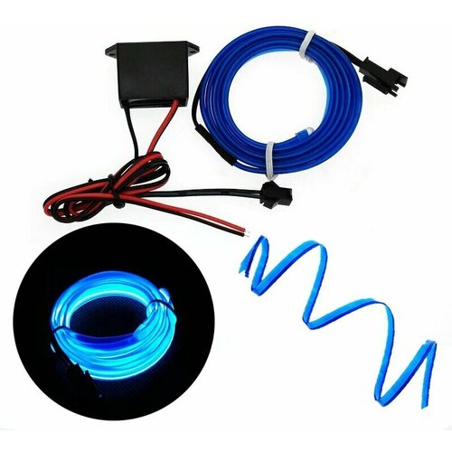 Светодиодная лента SmartElectronics 3м,12В,120 LED/m Неоновая лента в авто, машину, автомобиль/Синий