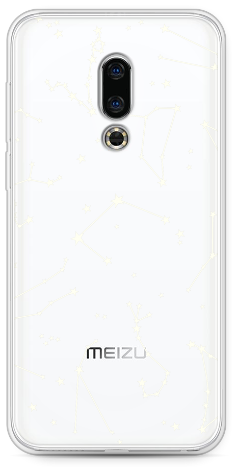 Силиконовый чехол на Meizu 16th / Мейзу 16th "Созвездия", прозрачный
