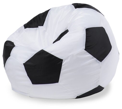 Кресло-мешок «Мяч», L, оксфорд, Белый и черный