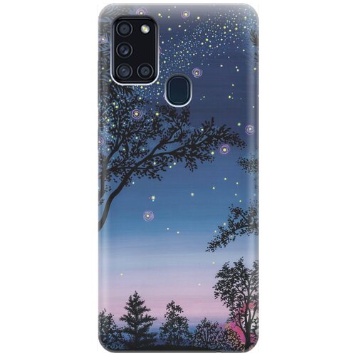 фото Силиконовый чехол на samsung galaxy a21s / самсунг а21 эс с принтом "деревья и звезды" gosso