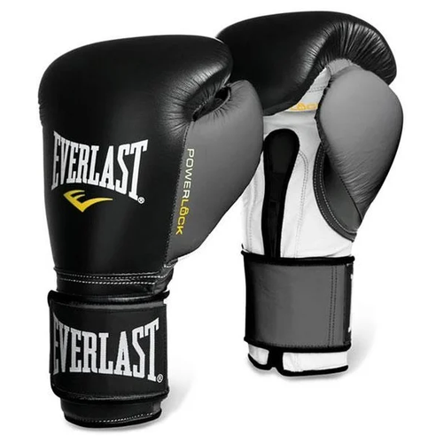 фото Боксерские перчатки everlast powerlock черный/серый 8 oz