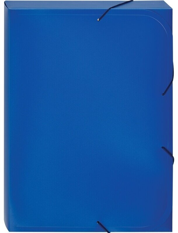Папка на резинке Attache короб, синий (112301)