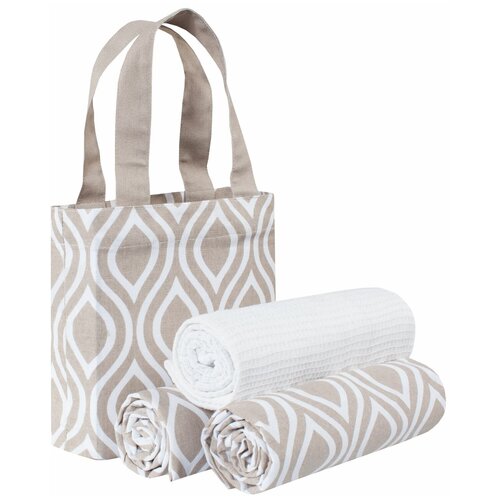 фото Guten morgen набор полотенец в сумке верано кухонное 45х70 см коричневый