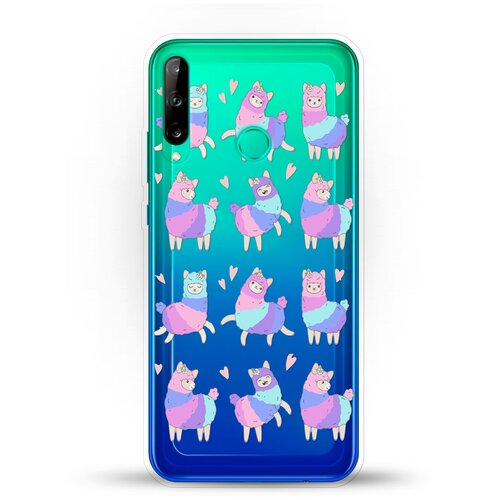 фото Силиконовый чехол цветные ламы на honor 9c andy & paul