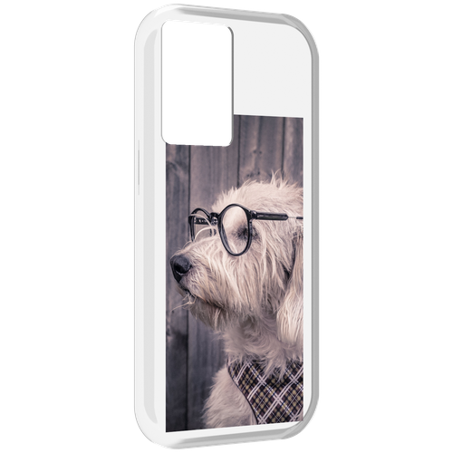 Чехол MyPads Собака-в-очках для OnePlus Nord N20 SE задняя-панель-накладка-бампер