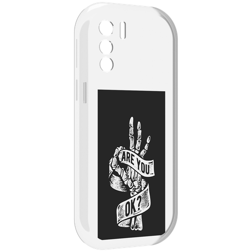 Чехол MyPads рука-скелета для UleFone Note 13P задняя-панель-накладка-бампер