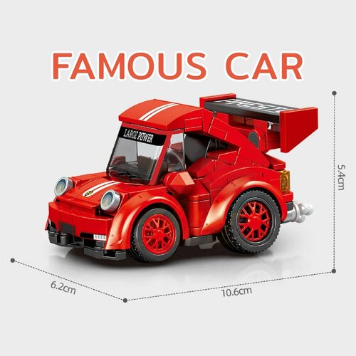 Конструктор SEMBO / Мини спортивная машинка / Famous Car / Mini Sports Car, 197 дет. , красный