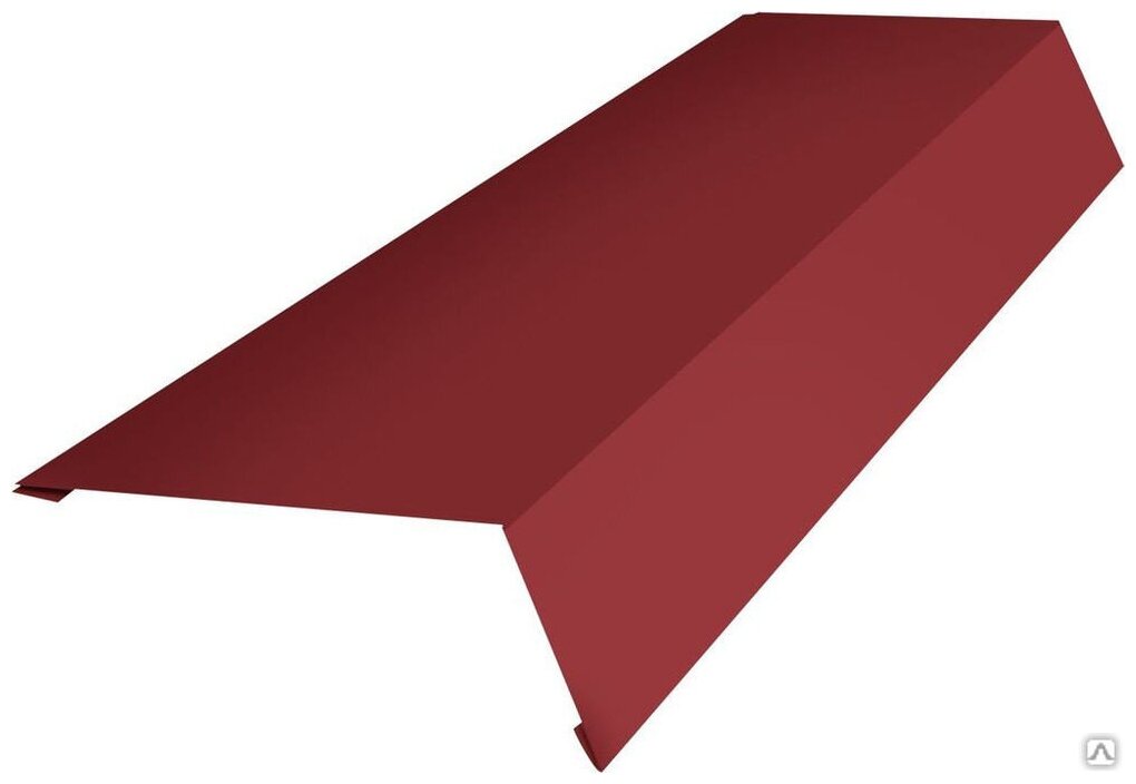 фартук свеса металлический планка угловая 60х55х1250 мм красный 1.25 метра, штук 5, RAL 3005 Югсталь - фотография № 2