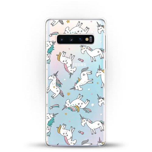 фото Силиконовый чехол единороги на samsung galaxy s10 andy & paul