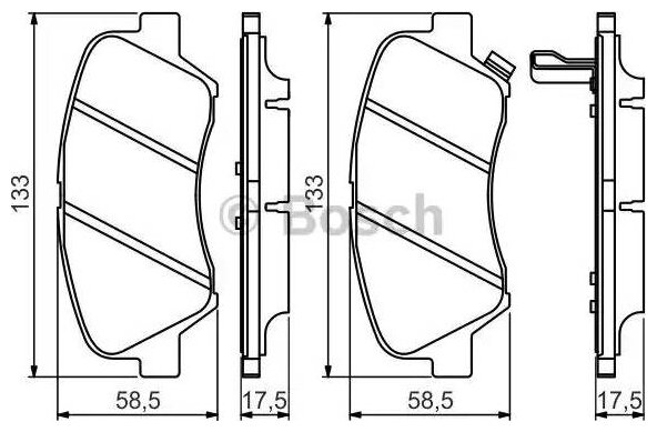 Тормозные колодки Bosch - фото №2