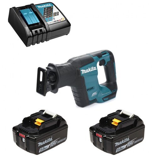 Пила сабельная аккумуляторная 255мм 18В Li-Ion 2x5Ач зу Makita DJR188RT2 4470000₽