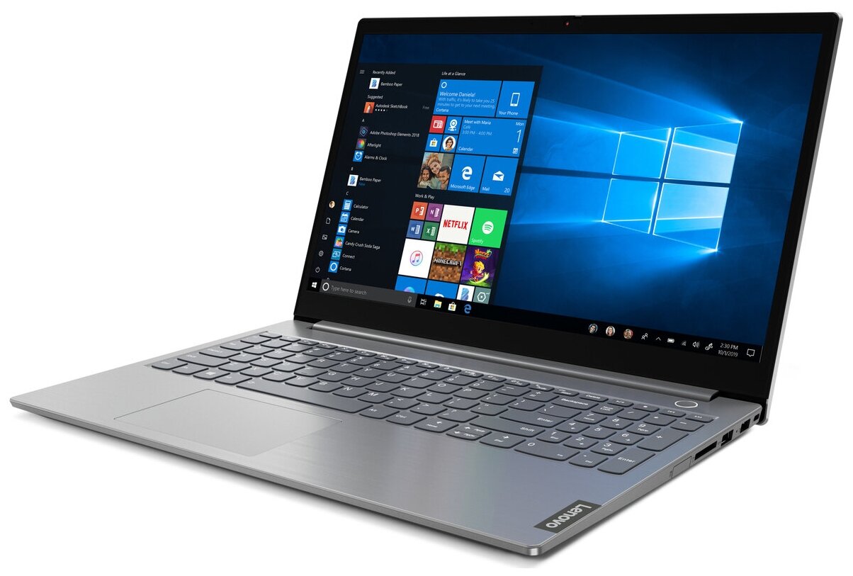 156 Ноутбук Lenovo ThinkBook 15IIL 1920x1080 Intel Core i3 1005G1 12 ГГц RAM 4 ГБ DDR4 SSD 256 ГБ Intel UHD Graphics DOS 20SM002URU mineral grey