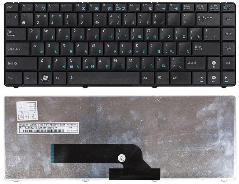 Клавиатура для ноутбука Asus K40 X8 F82 P80 P81 черная