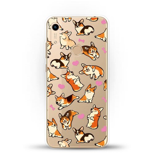 фото Силиконовый чехол корги узором на honor 8a andy & paul