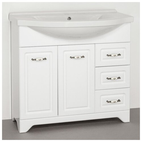 Тумба для комплекта Style Line Олеандр-2 90 Люкс белая