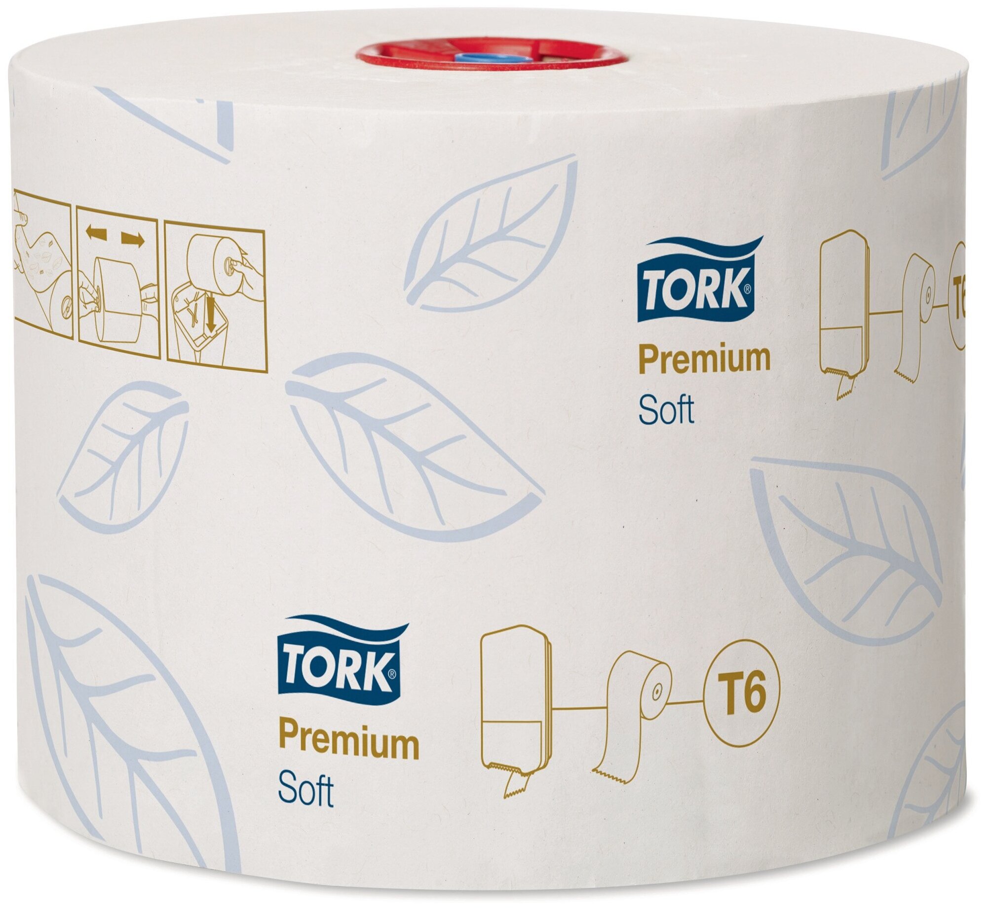 Бумага туалетная Tork Premium T6 2сл бел 100%цел втул 90м 27рул/уп 127520 , 1 шт.