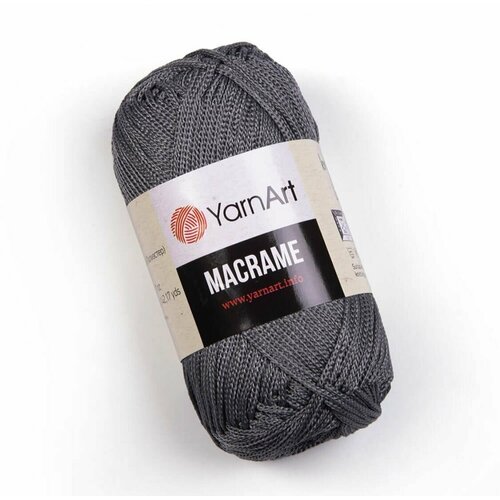 Пряжа YarnArt Macrame 90 г, 130 м 100% полиэстер 159 макраме стальной 3 шт