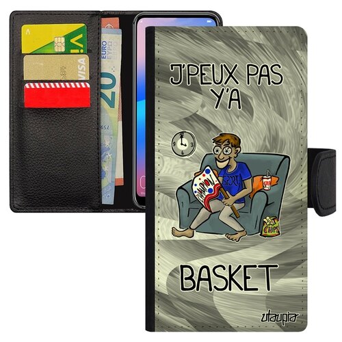фото Чехол-книжка на мобильный galaxy s8, "не могу - смотрю баскетбол!" карикатура игра utaupia