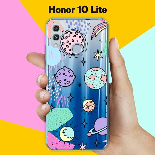 Силиконовый чехол на Honor 10 Lite Узор из планет / для Хонор 10 Лайт силиконовый чехол узор из планет на honor 10