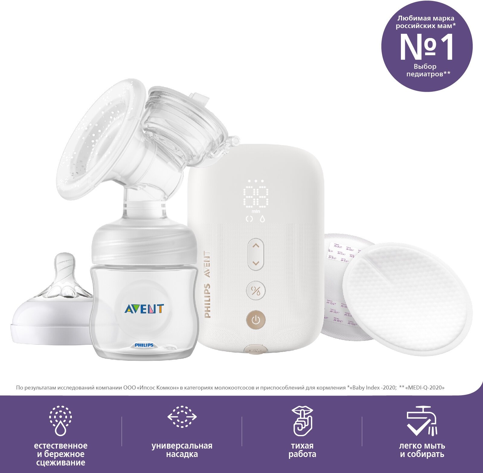 Молокоотсос Philips Avent Premium Plus электронный SCF392/11