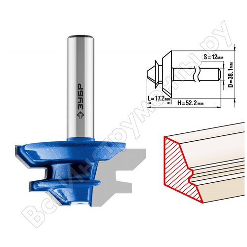 ЗУБР 38.1x14 мм фреза кромочная для углового сращивания