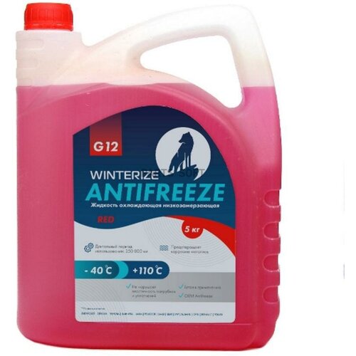 Охлаждающая Жидкость Winterize Антифриз G12 Красный -40 5кг WINTERIZE арт. WAG12RD5