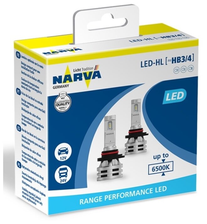 Лампы LED 12V HB3/4 6500K Range Performance (бокс, 2шт)