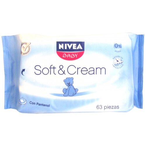 Очищающие влажные салфетки NIVEA Baby Soft&Cream, 63 шт.