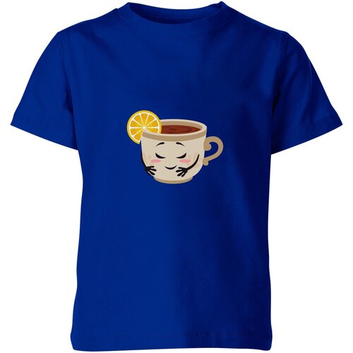 Футболка Us Basic, размер 4, синий мужская футболка милая чашка чая с лимоном l желтый