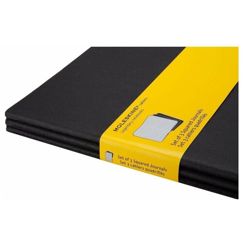 Блокнот Moleskine CAHIER JOURNAL QP322 XLarge 190х250мм обложка картон 120стр. клетка черный (3шт)