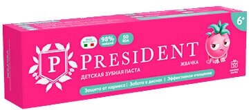 Зубная паста детская President Жвачка 6+ 43г ООО Орбита СП - фото №15