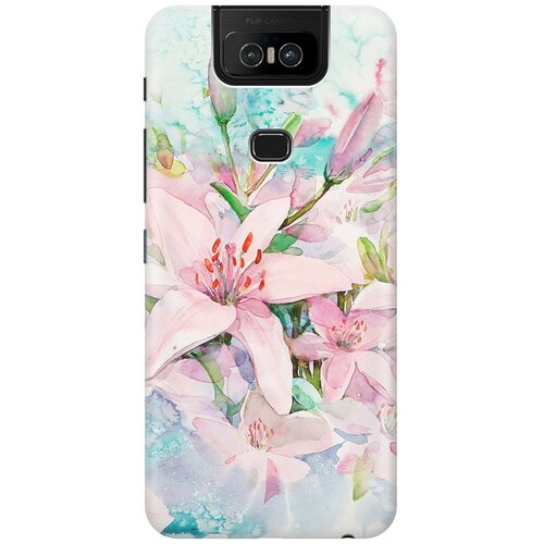 фото Re:pa накладка transparent для asus zenfone 6 zs630kl с принтом "нежные розовые цветы"