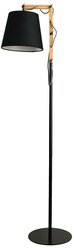 Торшер Arte Lamp Pinoccio A5700PN-1BK, E27, 60 Вт, цвет арматуры: коричневый, цвет плафона/абажура: черный