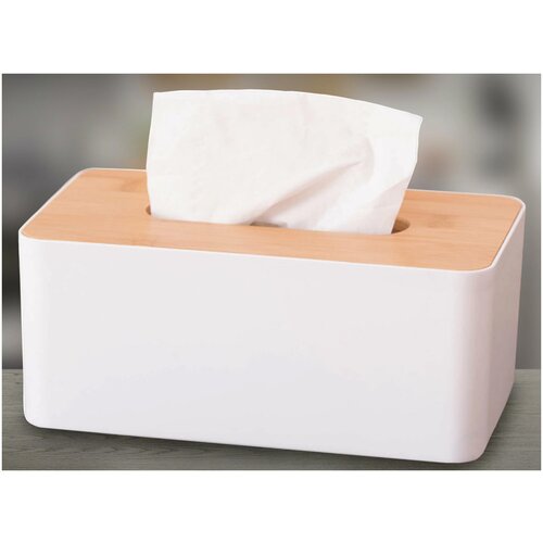 Салфетница с плотной крышкой, белая