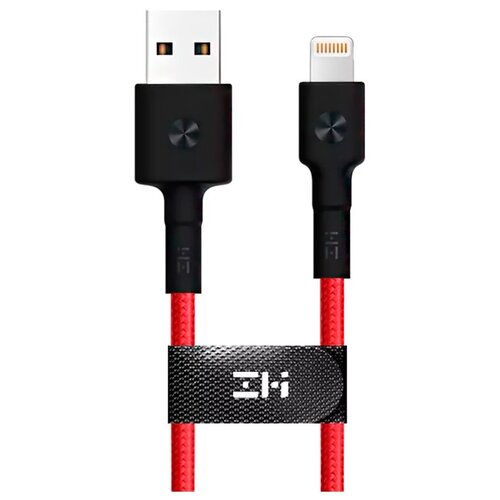 кабель xiaomi zmi mfi usb lightning 100cm blue al803 Кабель ZMI USB - Lightning MFI (AL823), 1 м, красный