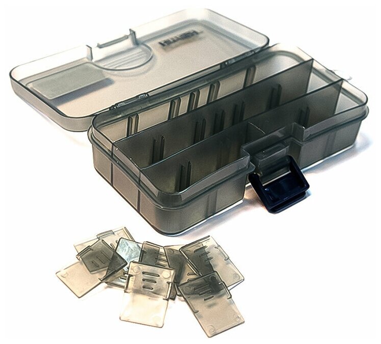 Коробка HitFish BOX 12 отделений (цв. серый, 138 x 77 x 31 мм), HFBOX-1331D