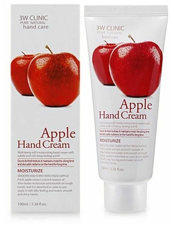 3W Clinic (Apple Hand Cream ) Крем для рук Яблоко 100 ml