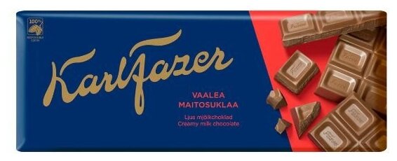 Сливочный молочный шоколад Karl Fazer, 200 гр.(Финляндия) - фотография № 2