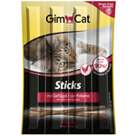 Лакомство для кошек GimCat Лакомые палочки с птицей и печенью - изображение