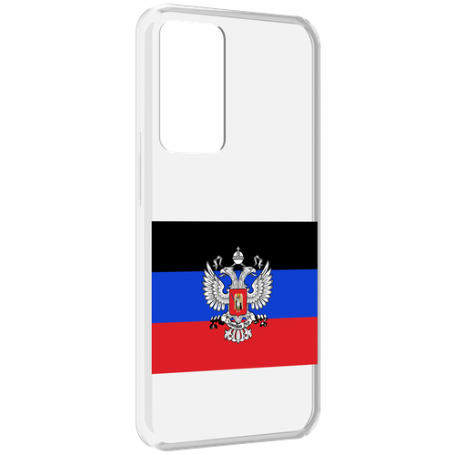 Чехол MyPads герб флаг ДНР-1 для OPPO Reno 8 Lite задняя-панель-накладка-бампер