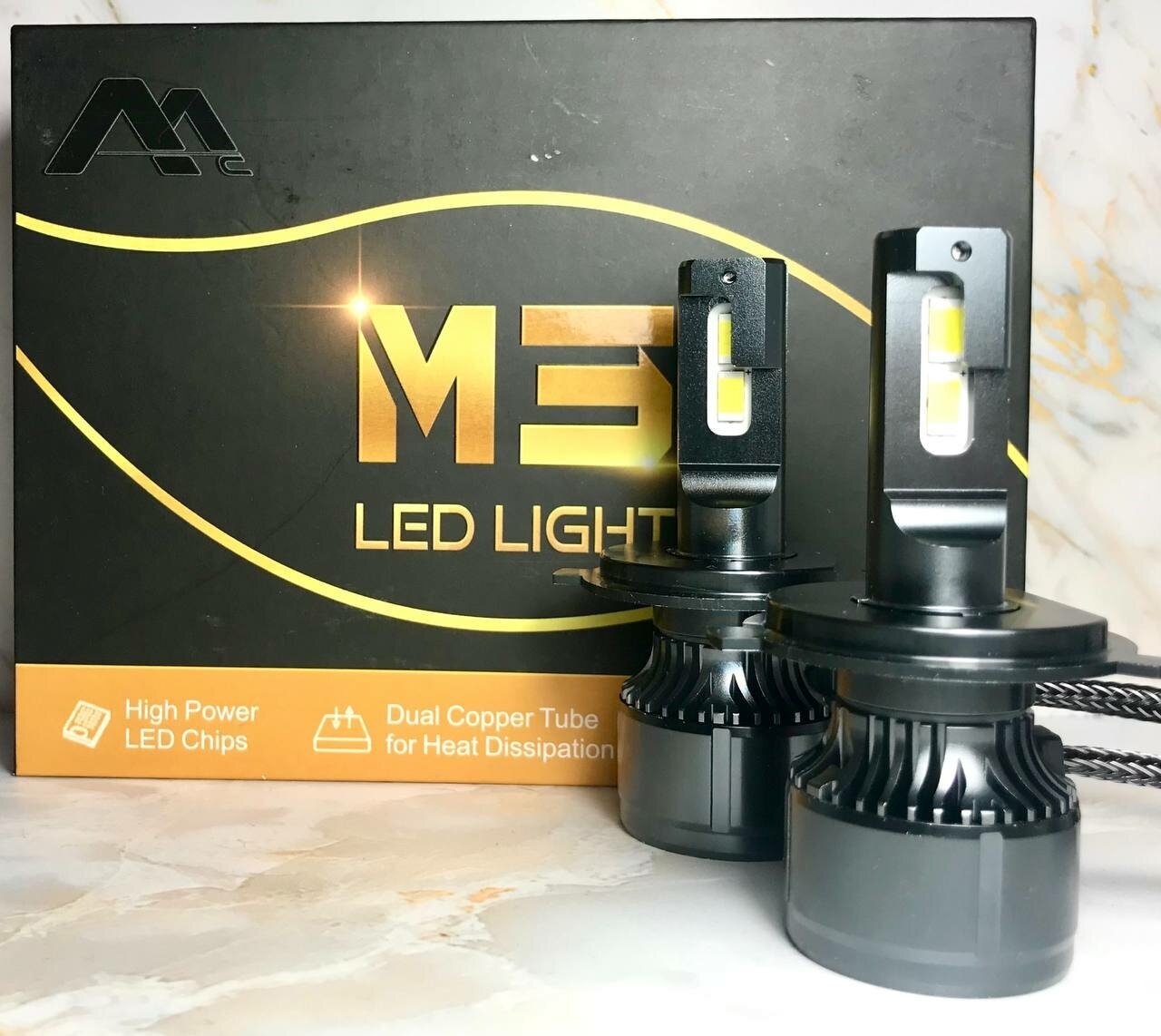 LED LIHGT М3 Лампа-H4 2шт.