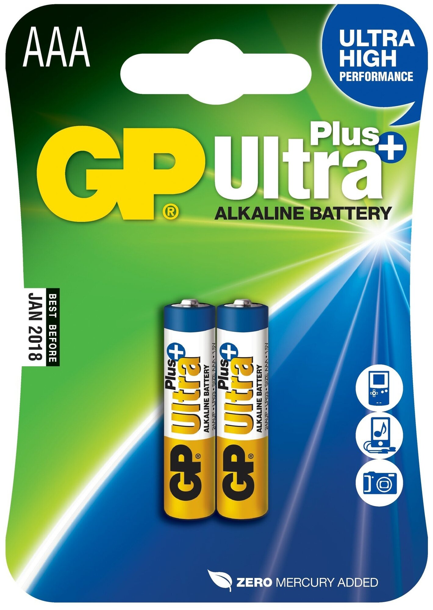 Gp Ultra Plus Alkaline 24AUP-2CR2 2 шт в уп-ке