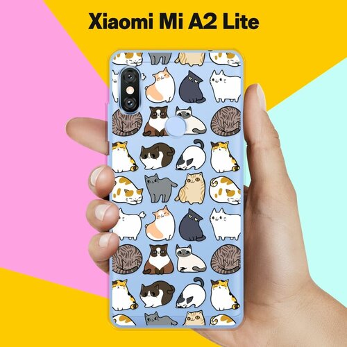 Силиконовый чехол на Xiaomi Mi A2 Lite Коты / для Сяоми Ми А2 Лайт